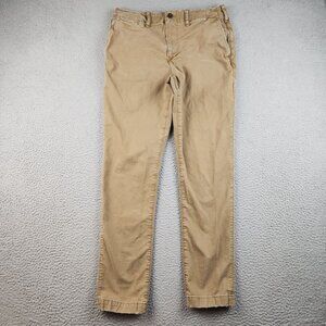 American Eagle Pants Men's 32x34 Tan Khaki Slim Straight Chino Flex Classic Fit